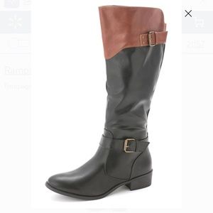 Rampage Women’s Ives Almond Toe Mid Calf Boots